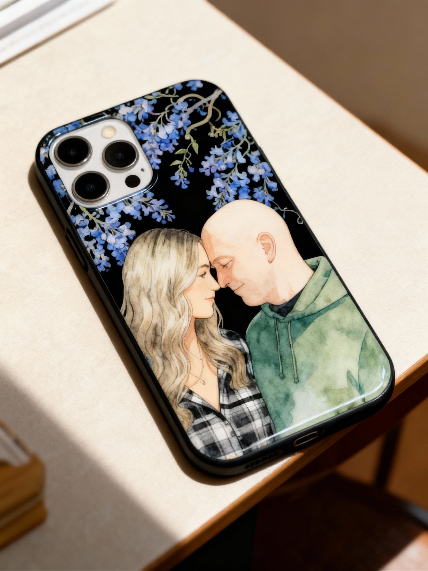 Custom AI-Generated Portrait iPhone Case – Personalized Artwork Phone Cover-T6pXsC