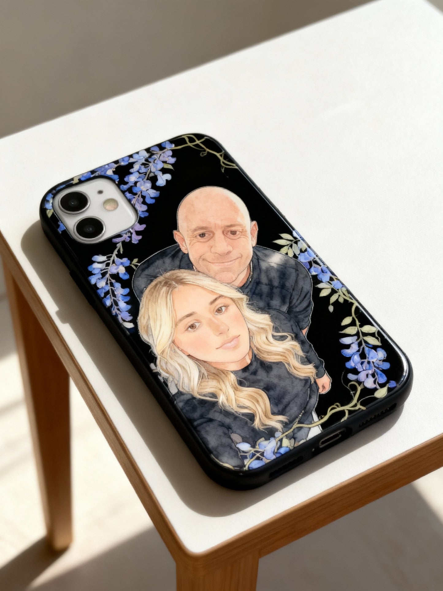 Custom AI-Generated Portrait iPhone Case – Personalized Artwork Phone Cover-GKjs3x