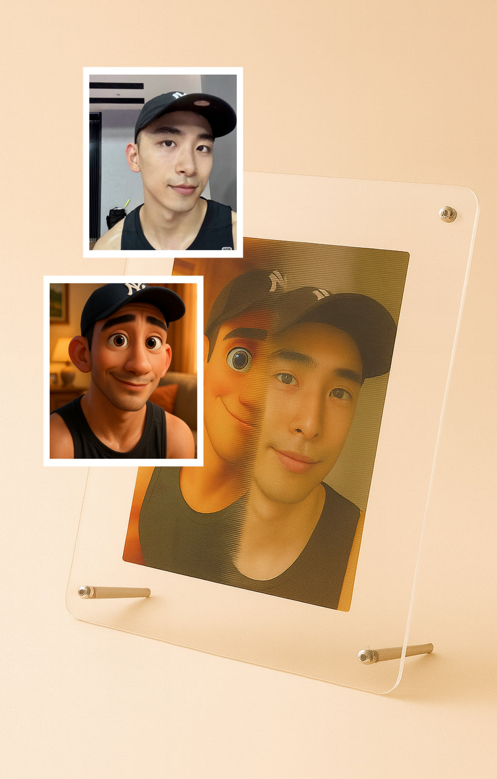 Mira 3D 立体翻转人像画 · 一张会动的回忆 | AI Lenticular Portrait