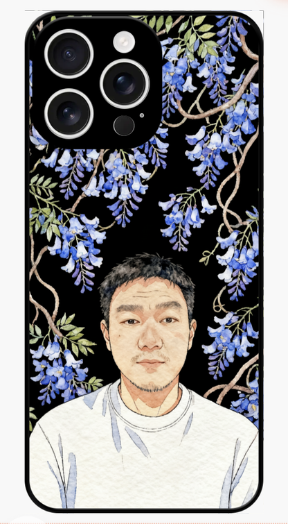 Custom AI-Generated Portrait iPhone Case – Personalized Artwork Phone Cover-GZrZex
