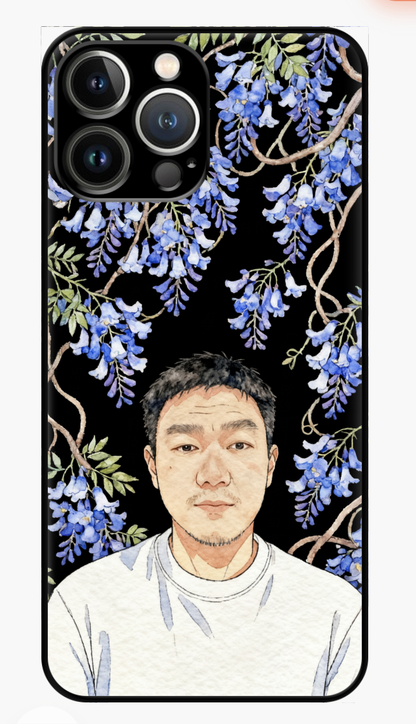 Custom AI-Generated Portrait iPhone Case – Personalized Artwork Phone Cover-GZrZex